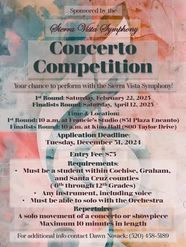 Concerto Competition 2025 Flyer