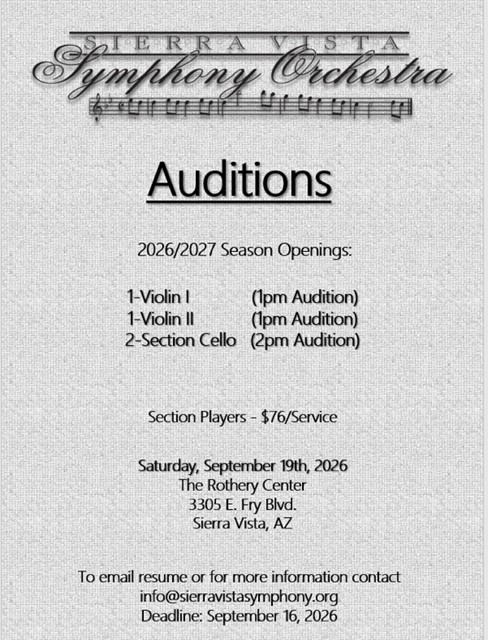 Auditions for 2026